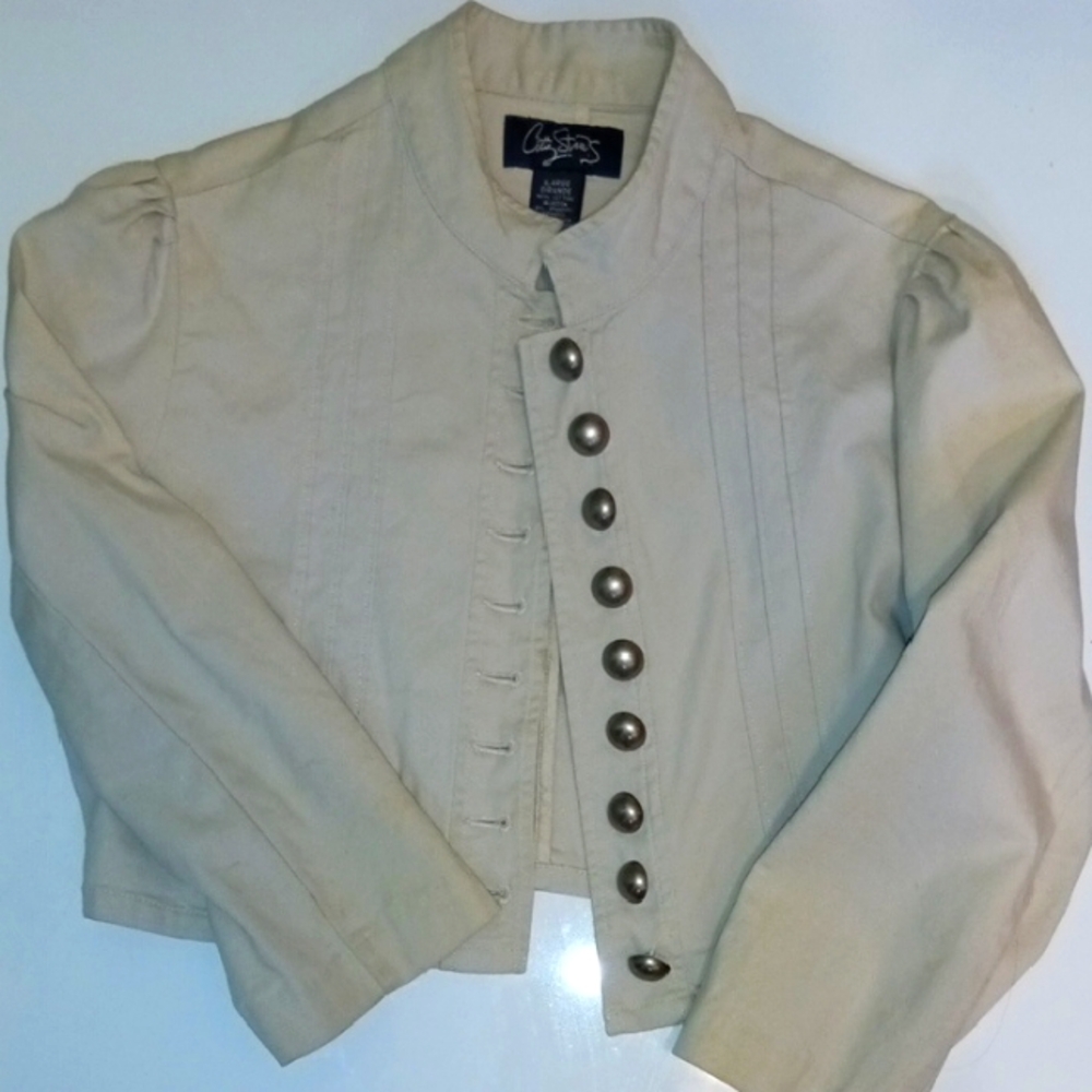 City Streets Womans Bolaro Cream Women's Jacket (L) Vintage